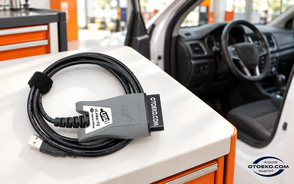 الاستعداد لتشخيص السيارة سلكيًا باستخدام vLinker FS USB